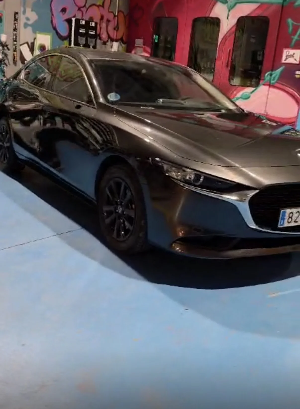 Repintado mazda color 40 efecto cromado