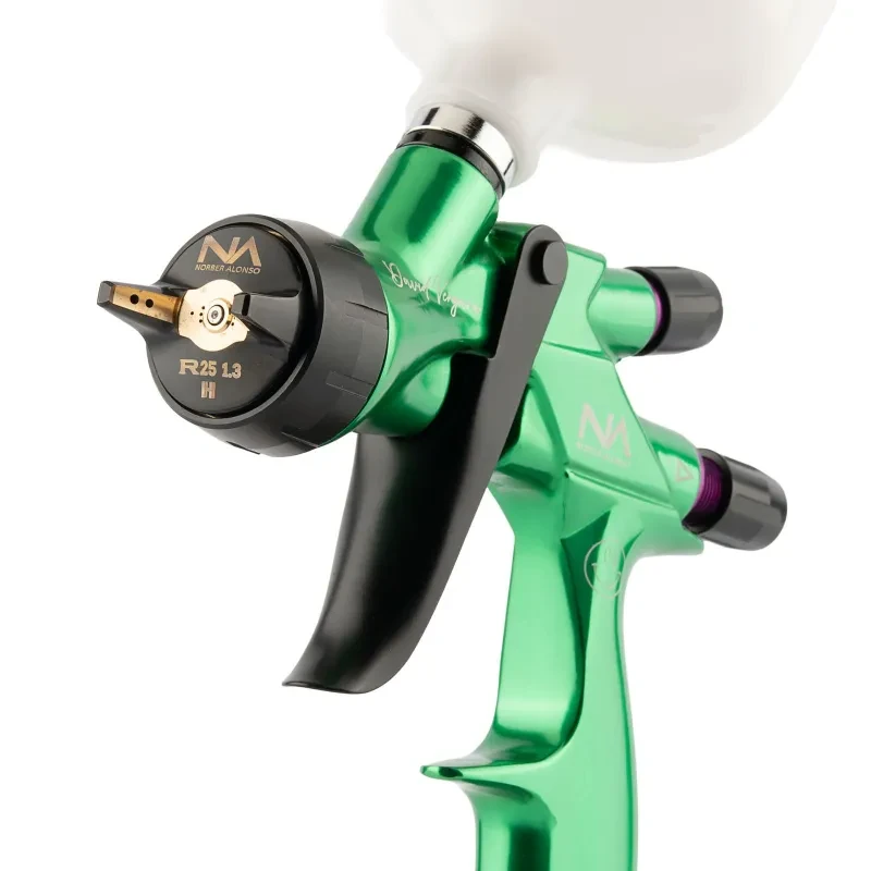 Pistola R25 Norber Alonso NA CSC Hibrida SMILEY, pistola de pintura profesional de alta gama para carroceria, perfecta para el taller.